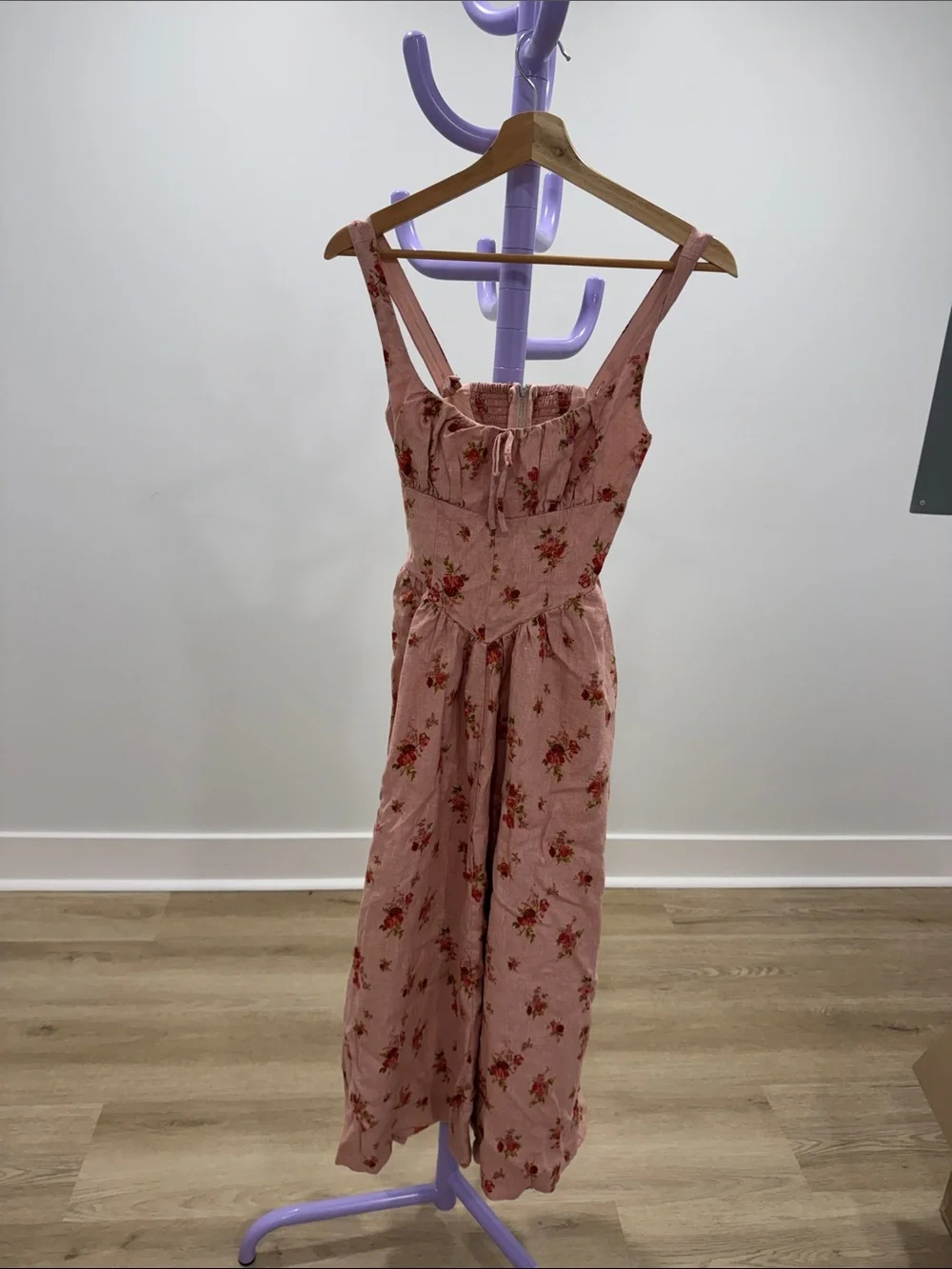 Floral Pink Wide-Leg Jumpsuit